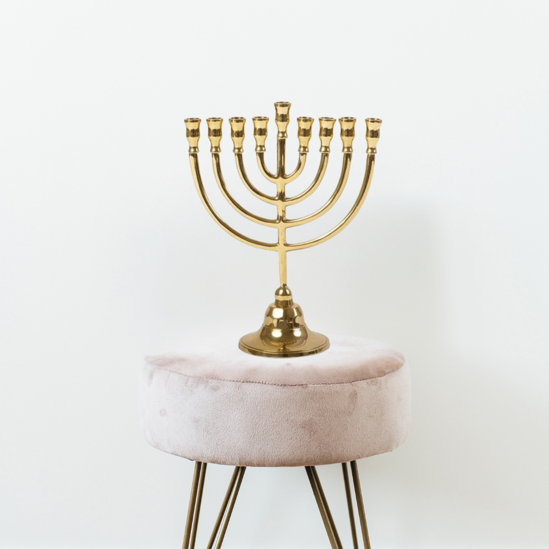 חנוכייה נחושת קלאסית 22×17×8 ס"מ