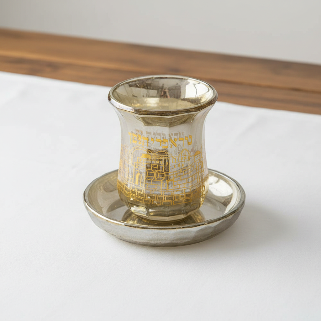 גביע קריסטל מהודר ירושלים 9 ס"מ