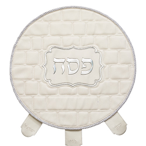 כיסוי מצות לפסח מהודר דמוי עור, קוטר 45 ס"מ, אריזת פיויסי