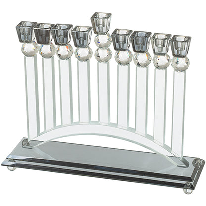 חנוכיית קריסטל מהודרת בגווני כסף